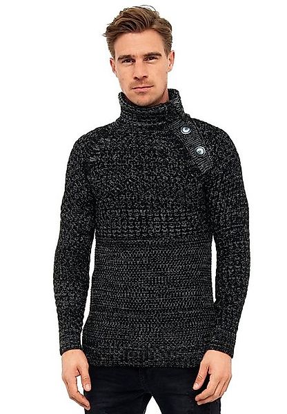 Rusty Neal Strickpullover mit modischen Zierknöpfen günstig online kaufen