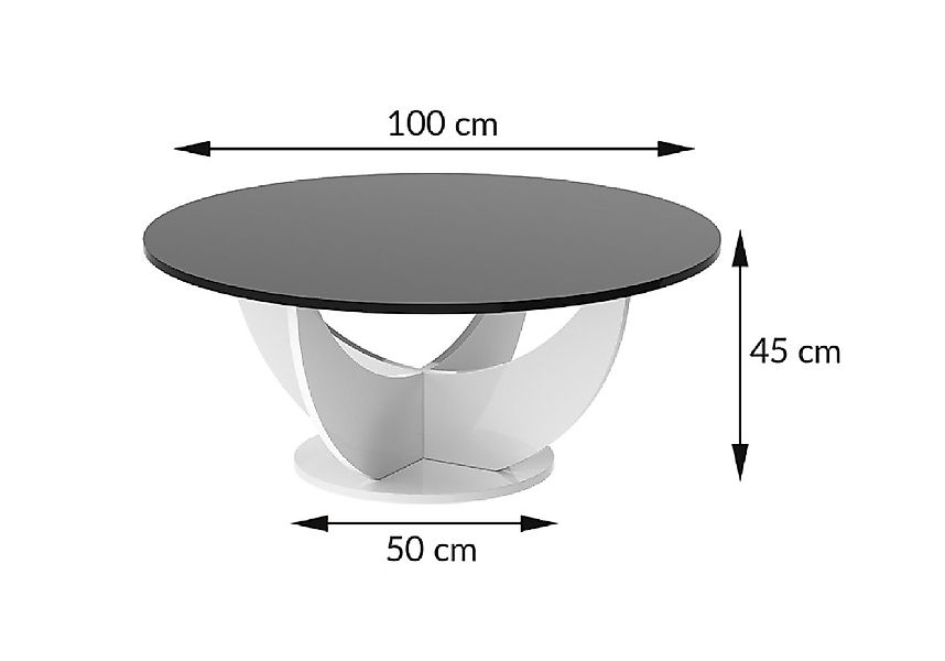 designimpex Couchtisch Design HRC-111 Hochglanz Wohnzimmertisch günstig online kaufen