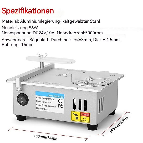 JOYOLEDER Tischkreissäge Mini Tischkreissägen Tragbare Präzisions günstig online kaufen