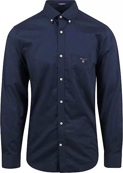 Gant Casual Hemd Broadcloth Marine - Größe M günstig online kaufen