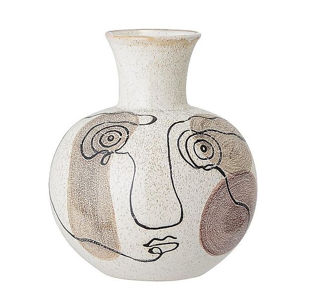 Bloomingville Dekovase Irini, Vase Weiß Steingut Blumenvase Dekovase dänisc günstig online kaufen