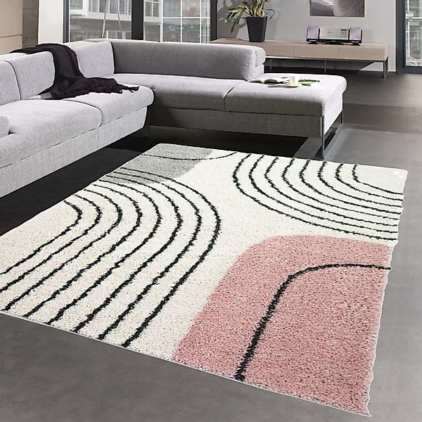 Carpetia Teppich Designerteppich mit runden Mustern günstig online kaufen