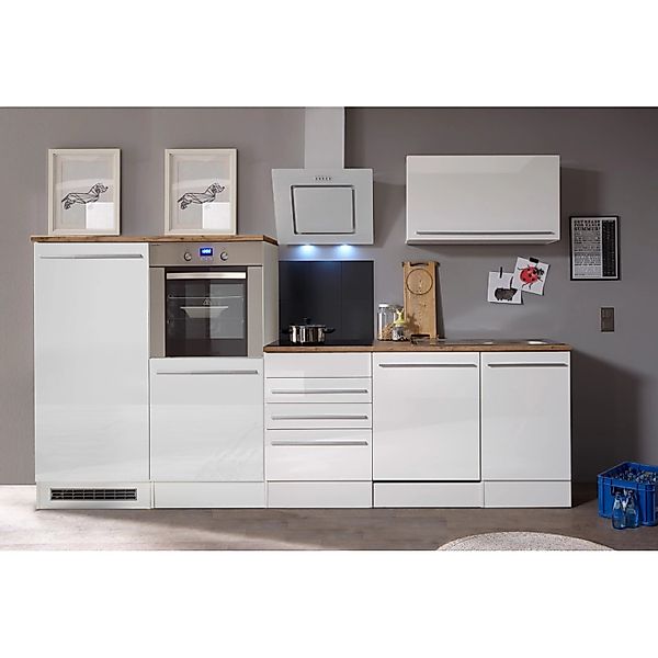 Respekta Premium Küchenzeile BERP290HWWC 290 cm Weiß Hochglanz günstig online kaufen