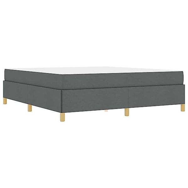 vidaXL Bett Boxspringbett Dunkelgrau und Weiß günstig online kaufen