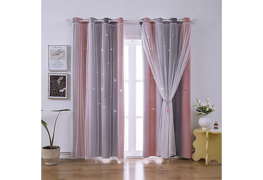 BYSURE Gardine (1 St), Ösen, verdunkelnd, Sternenvorhang 1 Stück günstig online kaufen