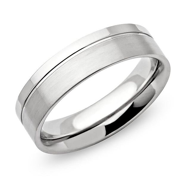 Unique Fingerring Unique Edelstahlring matt/teilpoliert 6mm Glanzrille R911 günstig online kaufen