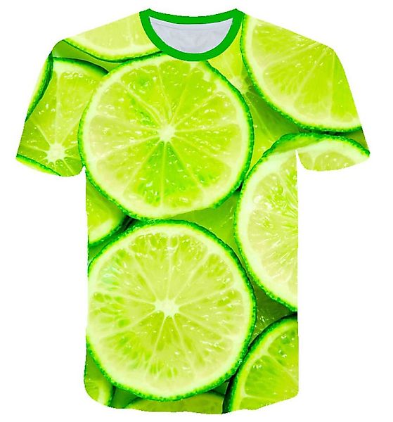 Tinisu T-Shirt 3D-Druck T-Shirt (Unisex/rundhals) - Essen & Natur: Zitrone günstig online kaufen