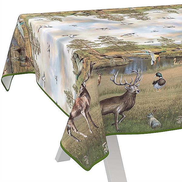 ANRO Tischdecke Wachstuch abwaschbar Jagt Tischwäsche günstig online kaufen