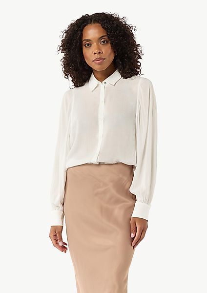 Comma Langarmbluse Relaxed-Fit-Bluse mit voluminösen Ärmeln günstig online kaufen
