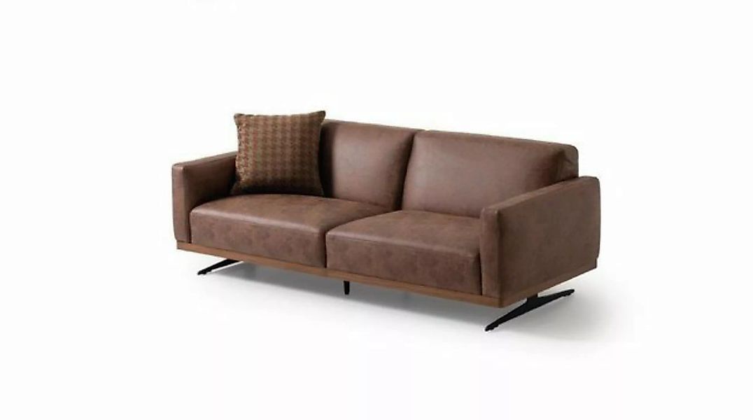 JVmoebel 3-Sitzer Ledersofa Couch Wohnlandschaft Design Modernes Sofa 3 Sit günstig online kaufen