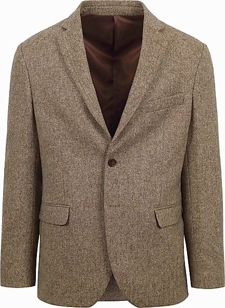 Suitable Tweed Blazer Herringbone Beige - Größe 52 günstig online kaufen