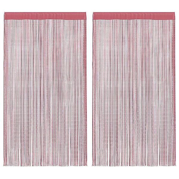vidaXL Fadenvorhänge 2 Stk Rosa 100x250 cm 4102041 günstig online kaufen