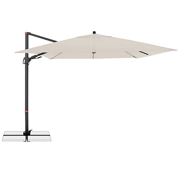 Doppler Ampelschirm MyZone 280 cm x 280 cm Natur mit Kurbelmechanik günstig online kaufen