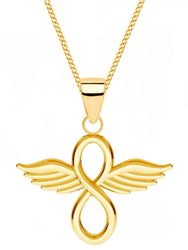 Goldene Hufeisen Kette mit Anhänger Unendlichkeit günstig online kaufen