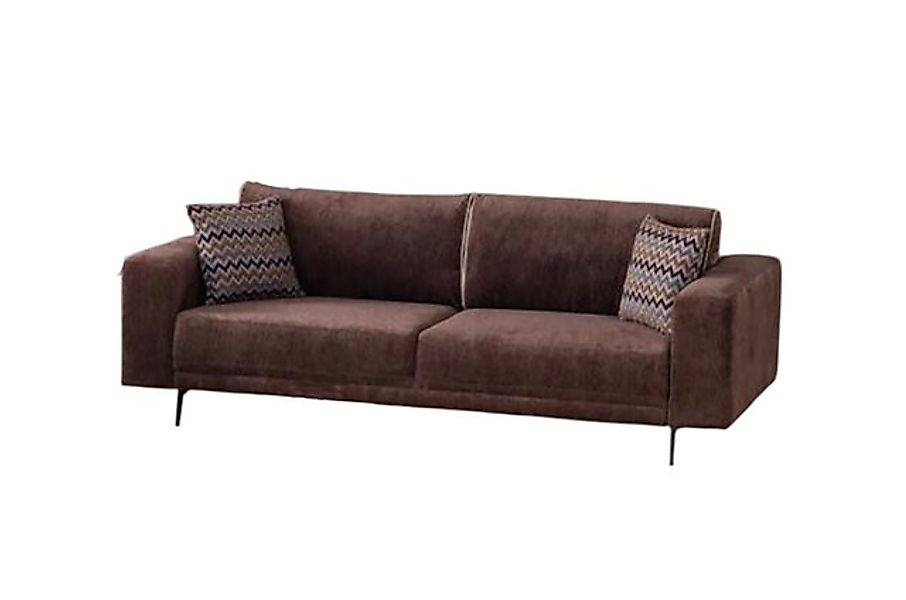 Xlmoebel 3-Sitzer Elegantes braunes Wohnzimmer-Sofa, Designer-Sitzmöbel, Po günstig online kaufen