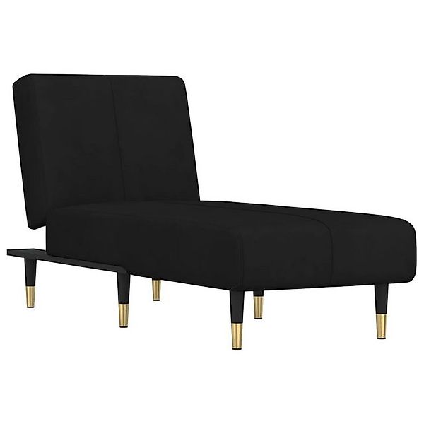 vidaXL Chaiselongue Chaiselongue Schwarz Samt, 1 Teile günstig online kaufen