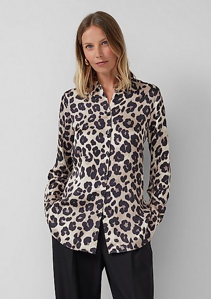 s.Oliver Langarmbluse Bluse Hemdbluse mit All-over-Print günstig online kaufen