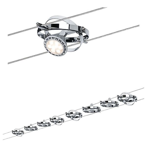 Seilsystem Cardan in chrom GU5,3 8-flammig Komplettset günstig online kaufen