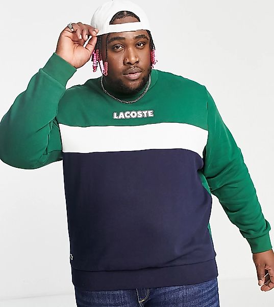 Lacoste Sport Plus – Sweatshirt mit Rundhalsausschnitt und Logo-Grün günstig online kaufen