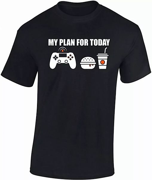Baddery Print-Shirt Gamer Tshirt - My plan for today : Gaming, hochwertiger günstig online kaufen