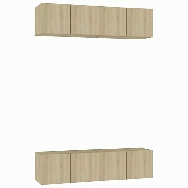 furnicato TV-Schrank TV-Schränke 4 Stk. Sonoma-Eiche 60x30x30 cm Holzwerkst günstig online kaufen