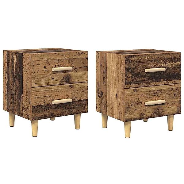 vidaXL Bettschrank 2 Stk Altholz 40 x 35 x 47,5 cm Holzwerkstoff 880550 günstig online kaufen