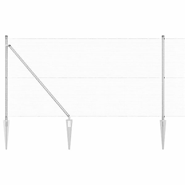 vidaXL Zaunpfosten Silber 100 x 1 m 19 x 19 mm Maschen Stahl 3352028 günstig online kaufen