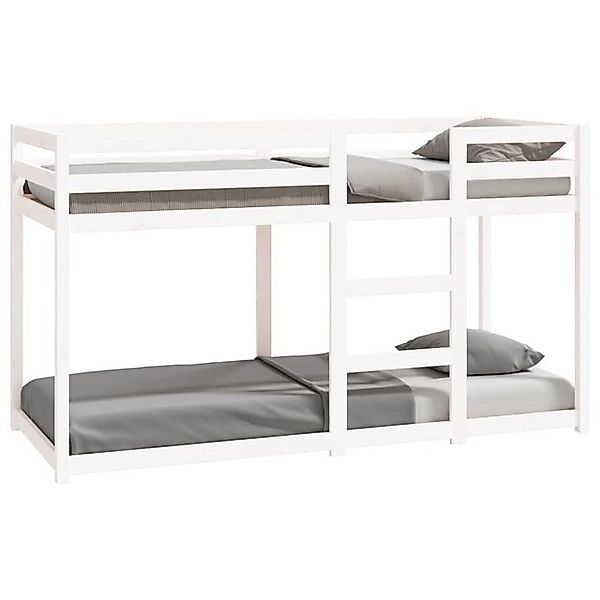 furnicato Bett Etagenbett Weiß 75x190 cm Massivholz Kiefer (1-tlg) günstig online kaufen