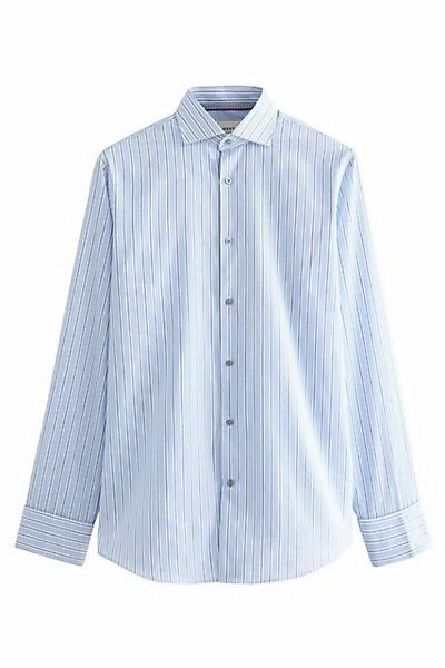 Next Langarmhemd Regular Fit Hemd mit Besatz und Doppelmanschetten (1-tlg) günstig online kaufen