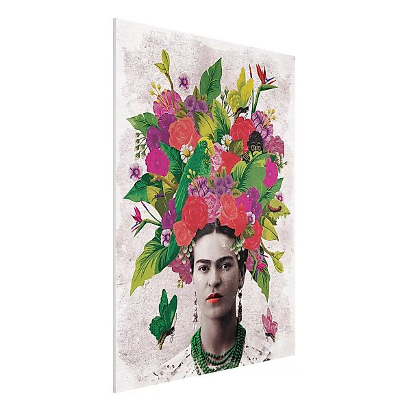 Forexbild Kunstdruck - Hochformat Frida Kahlo - Blumenportrait günstig online kaufen