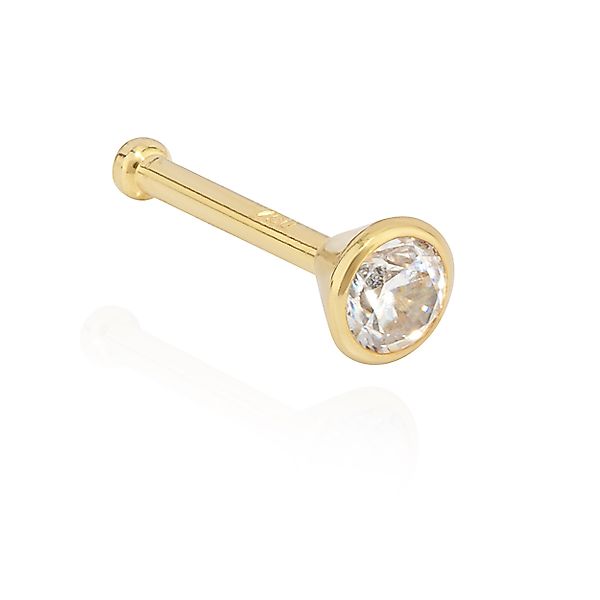 NKlaus Nasenpiercing Nasenpiercing 750 Gelb Gold günstig online kaufen