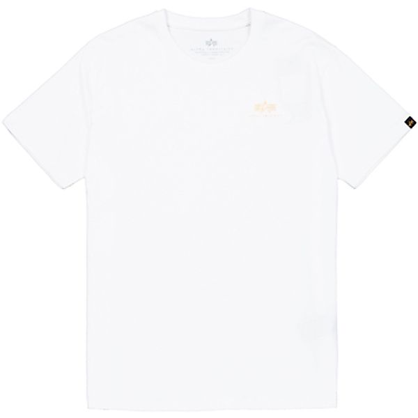 Alpha Industries  T-Shirts & Poloshirts Basic T-Shirt SL TPU - white/gold günstig online kaufen
