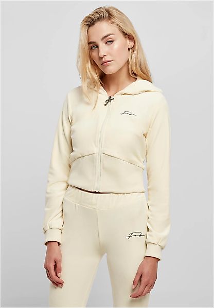 Fubu Sweatjacke "Fubu Damen FW224-020-1 Signature Velours Zip Hoodie offwhi günstig online kaufen