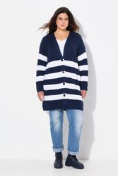 Ulla Popken Strickjacke Strickjacke Streifen Boxy günstig online kaufen