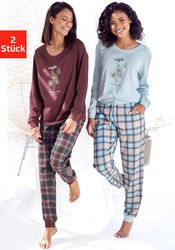 Vivance Dreams Pyjama 2 Stück, 4 Stk. tlg., mit großen Punkten und Sternen günstig online kaufen