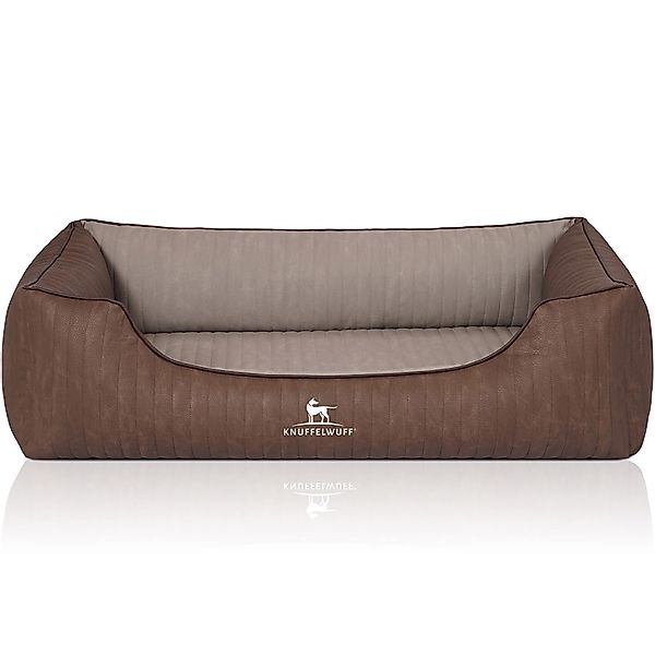 Knuffelwuff Hundebett Outlander Orthopädisch Kunstleder XL 105 x 75cm Braun günstig online kaufen