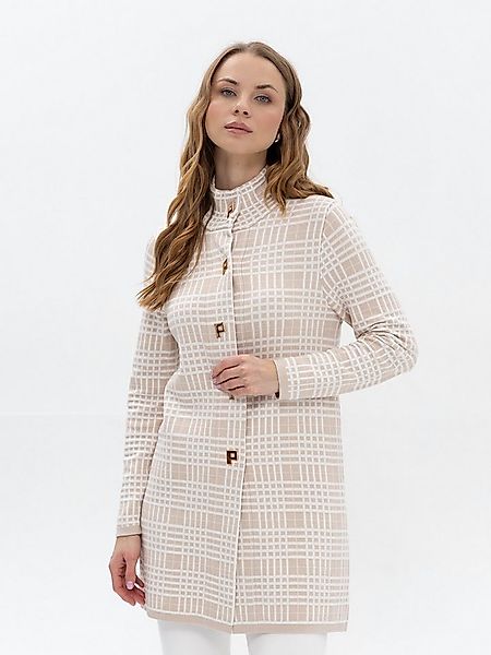 Passioni Strickmantel mit Karo-Muster günstig online kaufen
