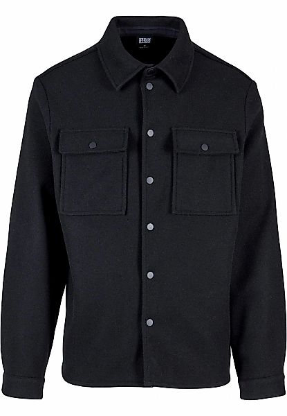 URBAN CLASSICS Langarmhemd "Urban Classics Herren Plain Overshirt" 1 Stk. günstig online kaufen