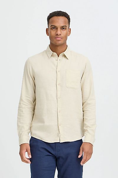 Blend Leinenhemd "BHMLinex" Stilvolles Langarmhemd aus Leinenmix mit Brustt günstig online kaufen