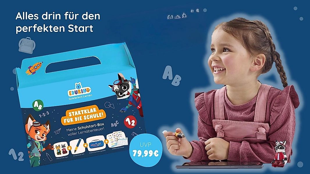 Edurino Lernspielzeug Schulstarterbundle Mika Robin Stift Sammelmäppchen Ex günstig online kaufen