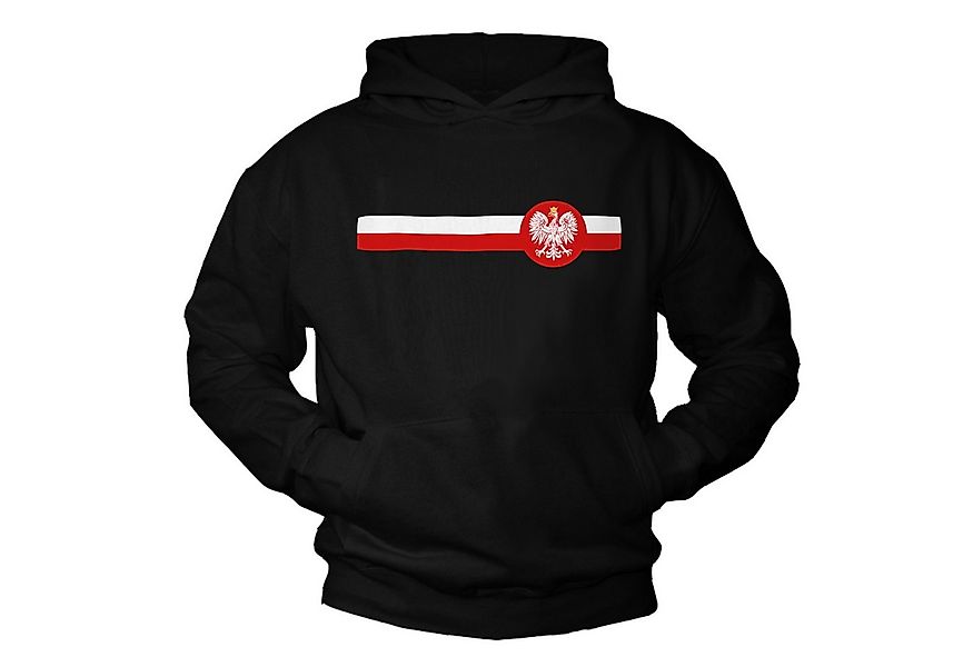 MAKAYA Kapuzenpullover Herren Polen Flagge Fußball Sweatshirt EM WM (Schwar günstig online kaufen