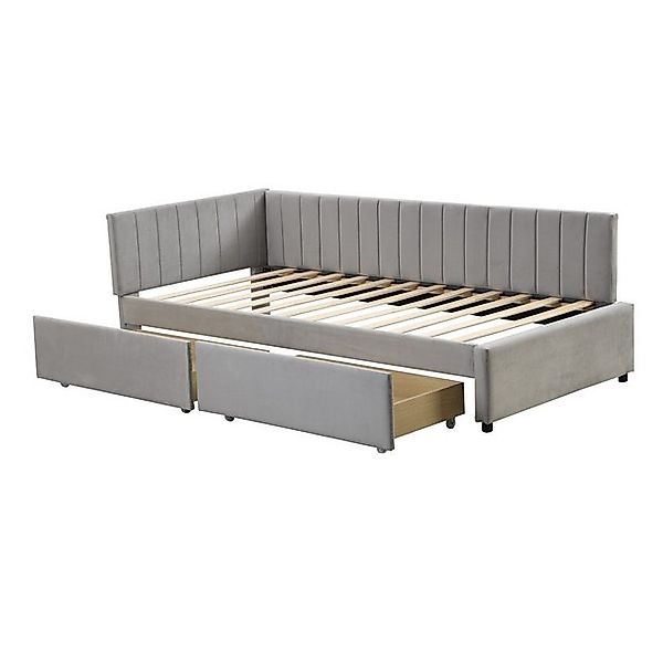 Gotagee Polsterbett Schlafsofa 90x200cm Multifunktionsbett Schubladen Samt günstig online kaufen