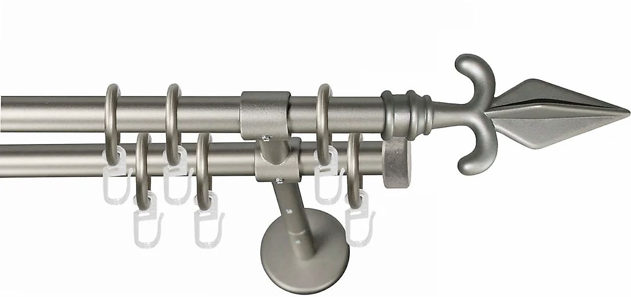 GARESA Gardinenstange "RUSTIKA" Ø 16 mm 2 läufig-läufig Wunschmaßlänge rust günstig online kaufen