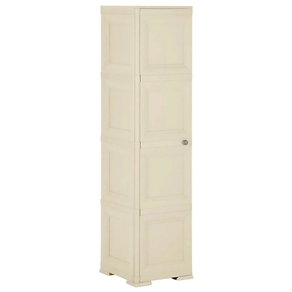 Kunststoffschrank 40x43x164 Cm Holzdesign Weiß günstig online kaufen