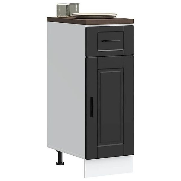 vidaXL Schrankmodule Küchenunterschrank Porto Schwarz Holzwerkstoff günstig online kaufen