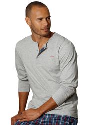 s.Oliver Pyjama 1 Stück, 2 Stk. tlg., Schlafanzug in langer Form mit Knopfl günstig online kaufen