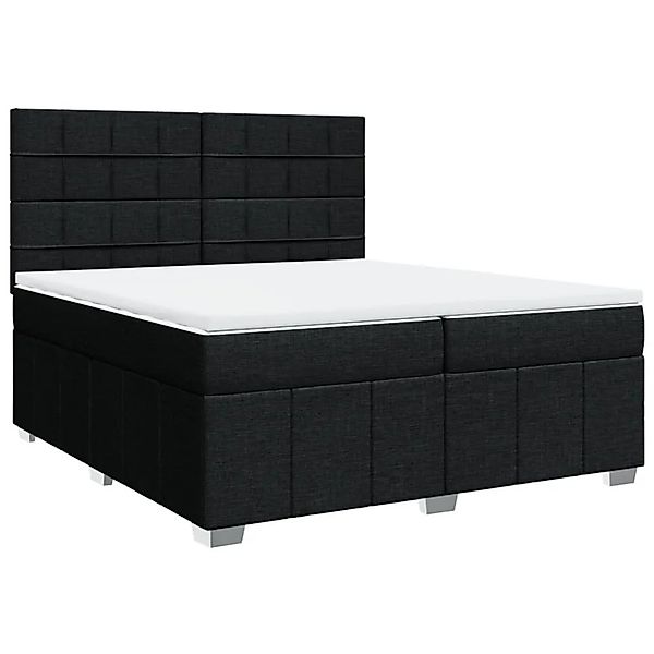 vidaXL Boxspringbett mit Matratze Schwarz 200x200 cm Stoff 3291777 günstig online kaufen