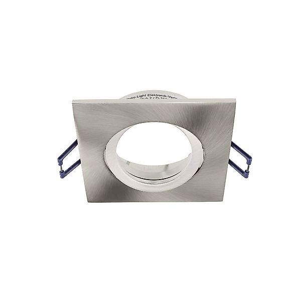 Deckeneinbaulampe Samsola, silber gebürstet, 9 x 9 cm Metall günstig online kaufen