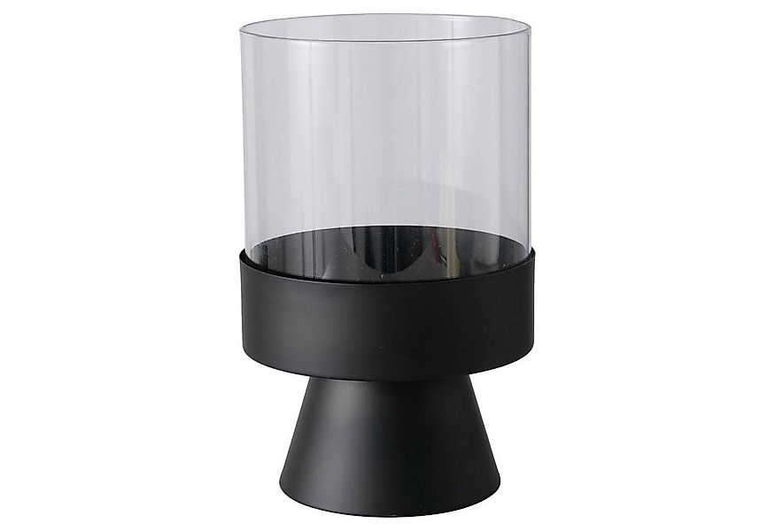 BOLTZE GRUPPE GmbH Windlicht PALLAS, Schwarz, Ø 19 cm, H 29 cm, mit Metallf günstig online kaufen