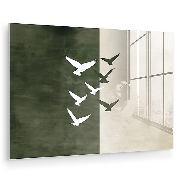 MuchoWow Acrylglasbild Japandi - Vogel - günstig online kaufen